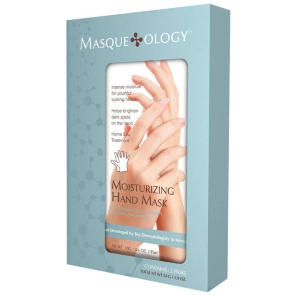 Masqueology Moisturizing Hand Masks 0.6 oz - 3 Count Home Spa Treatment - 3 Pack
